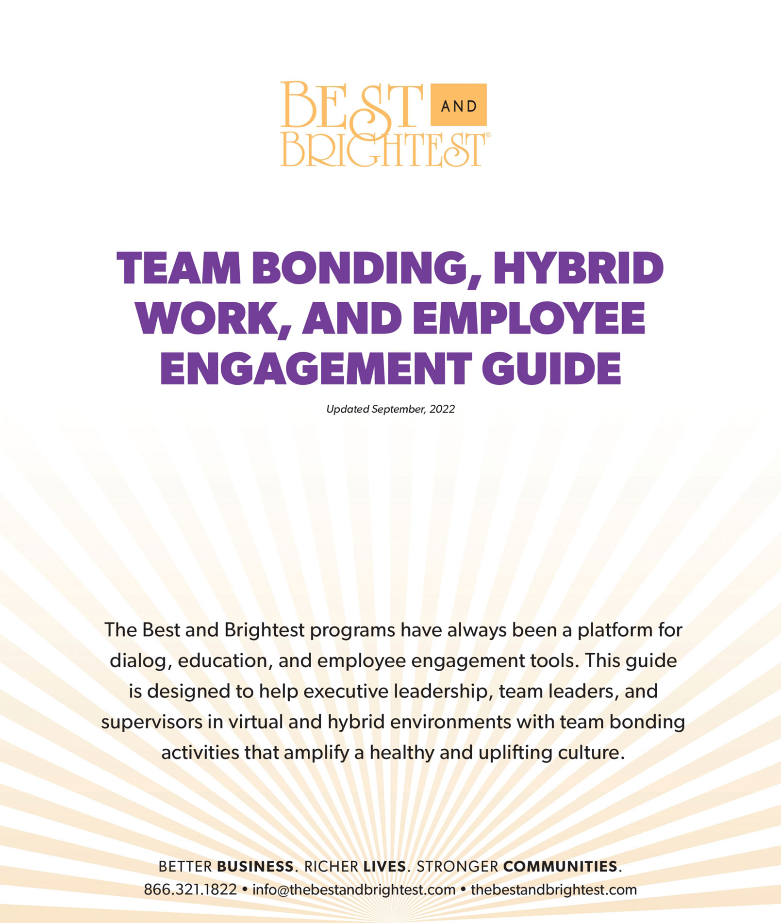 Team Bonding, Hybrid Work & Employee Engagement Guide Capture ...